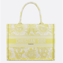 Sac Dior Book Tote Medium Dioriviera Lemon Yellow