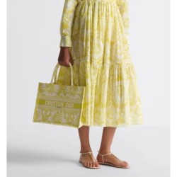 Sac Dior Book Tote Medium Dioriviera Lemon Yellow