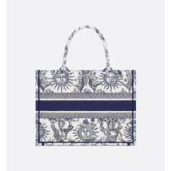Sac Dior Book Tote Medium Dioriviera bleu marine