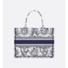 Sac Dior Book Tote Medium Dioriviera bleu marine