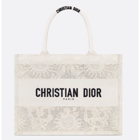 Sac Dior Book Tote Medium Soleil blanche