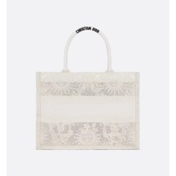 Sac Dior Book Tote Medium Soleil blanche