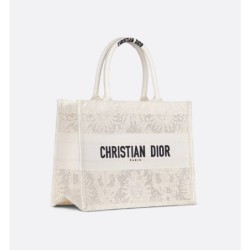 Sac Dior Book Tote Medium Soleil blanche
