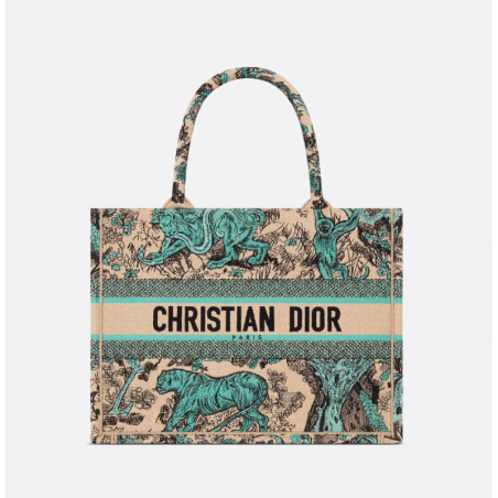 Sac Dior Book Tote Medium Dioriviera Aquamarina