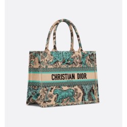 Sac Dior Book Tote Medium Dioriviera Aquamarina