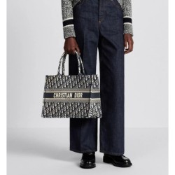 Sac Dior Book Tote Medium Paris noire et blanche