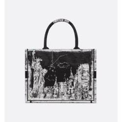 Sac Dior Book Tote Medium New York noire et blanche