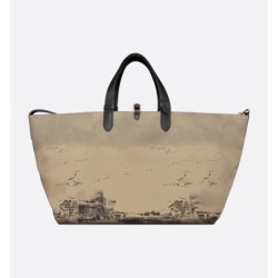 Sac Dior Toujours Large beige et noire