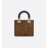 Sac Lady Dior Small léopard marron