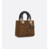Sac Lady Dior Small léopard marron